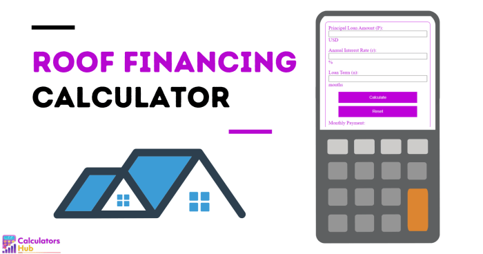 Roof Financing Calculator Online