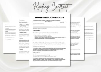 Roofing Service Contract Template, Roofing Agreement Contract ...